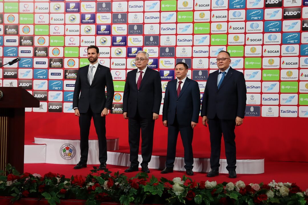 Церемония открытия мирового турнира по дзюдо Qazaqstan Barysy Grand Slam 2024 в Астане