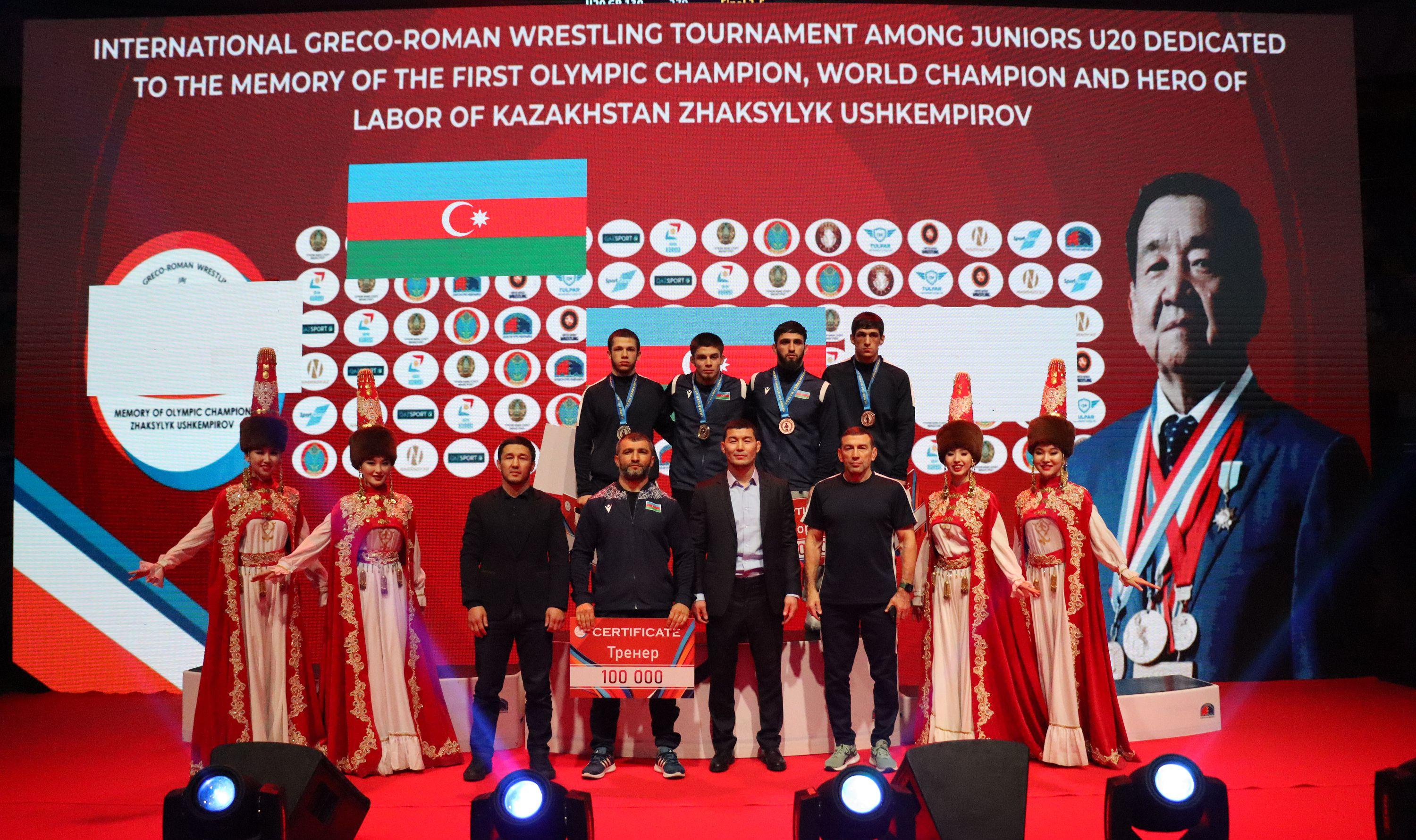 Завершился международный турнир по греко-римской борьбе среди борцов до 20 лет, посвященный памяти Жаксылыка Ушкемпирова